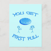 First Pull Frisbee Postkarte (Vorderseite)