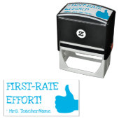 "FIRST-RATE-ANSTRENG!" + Name des Autors Permastempel (Beispiel)