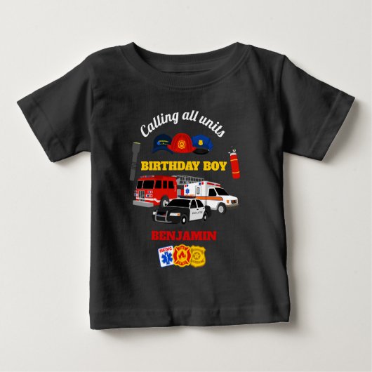 First Responder Birthday Boy Shirt (Vorderseite)