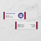 First Responder Blue Police Abzeichen Mini Visitenkarte (Vorne/Hinten)