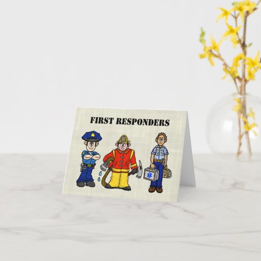First Responder Dankeschön Card Karte (Gelbe Blume)