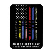 "First Responder der dünnen Linie" Flexible Magnet (Vertikal)