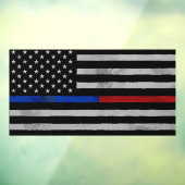First Responder Distressed Flag Window Cling Fensteraufkleber (Blatt 3)