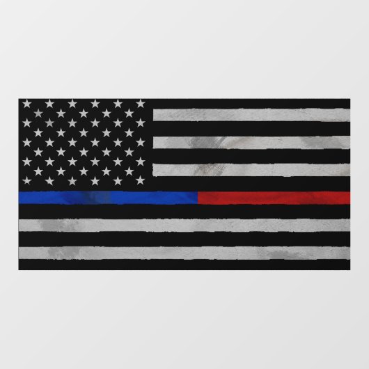 First Responder Distressed Flag Window Cling Fensteraufkleber (Blatt)