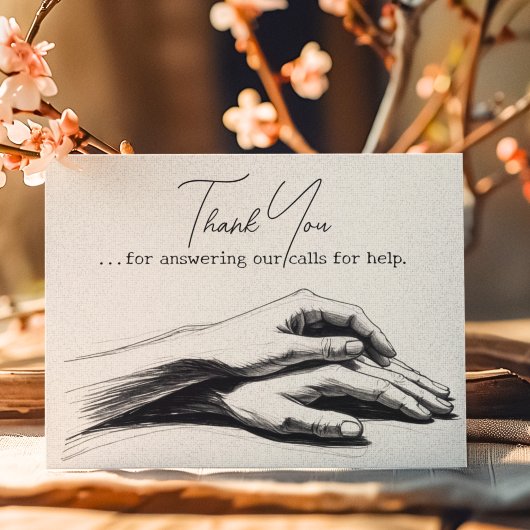 First Responder Fire Police Paramedic Vielen Dank Dankeskarte