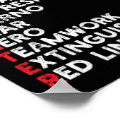 First Responder Firefighter Thin Red Line Poster (Ecke)