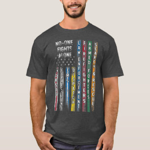 First Responder Flag Police Firefighter T-Shirt