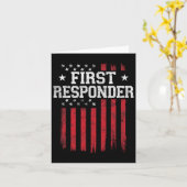 First Responder Proud American Flag Usa Patriot Pa Karte (Gelbe Blume)