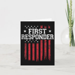 First Responder Proud American Flag Usa Patriot Pa Karte