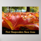 First Responder Rettete Lives Poster Herbstlaub (Vorne)