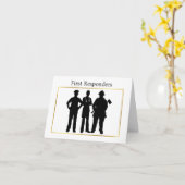First Responder Silhouetten Grußkarte Karte (Gelbe Blume)