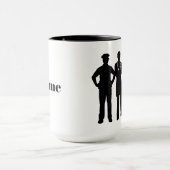 First Responder Silhouetten Name Tasse (Zentrum)
