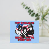 First Responder Tshirts, Taschen, Reisebügel Postkarte (Stehend Vorderseite)