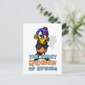 First Robin Postkarte (Stehend Vorderseite)