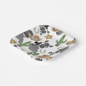 First Rodeo 1st Birthday Baby Cow Paper Plates Pappteller (Gewinkelt)