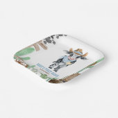 First Rodeo 1st Birthday Baby Cow Pappteller (Gewinkelt)