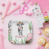 First Rodeo 1st Birthday Baby Cow Pappteller (Party)