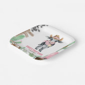 First Rodeo 1st Birthday Baby Cow Pappteller (Gewinkelt)