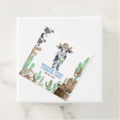 First Rodeo 1st Birthday Baby Cow Thank You Geschenkanhänger (Beispiel)