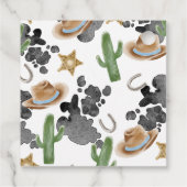 First Rodeo 1st Birthday Baby Cow Thank You Geschenkanhänger (Rückseite)