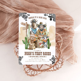 First Rodeo 1st Birthday Cute Animals Wild West Einladung