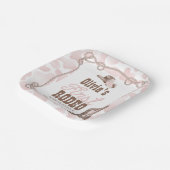 First Rodeo 1st Birthday Dusty Pink Pappteller (Gewinkelt)