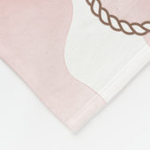 First Rodeo 1st Birthday Dusty Pink Photo Sign Fleecedecke (Ecke)