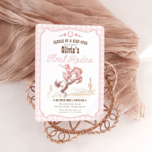 First Rodeo 1st Birthday Girl Western Cowgirl 