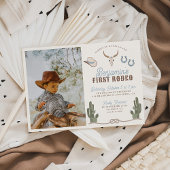 First Rodeo 1st Birthday Invitation with Photo Einladung