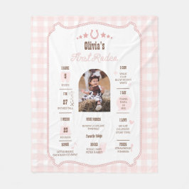 First Rodeo 1st Birthday Milestone Western Sign  Fleecedecke