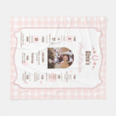 First Rodeo 1st Birthday Milestone Western Sign  Fleecedecke (Vorderseite (Horizontal))