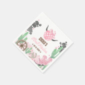 First Rodeo 1st Birthday Pink Boho Wild West Serviette (Ecke)