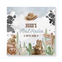 First Rodeo 1st Birthday Rustic Wild West