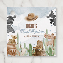 First Rodeo 1st Birthday Rustic Wild West Geschenkanhänger