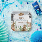 First Rodeo 1st Birthday Rustic Wild West Pappteller (Party)