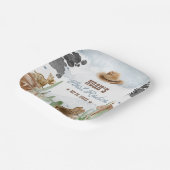 First Rodeo 1st Birthday Rustic Wild West Pappteller (Gewinkelt)