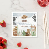 First Rodeo 1st Birthday Rustic Wild West Serviette (Beispiel)