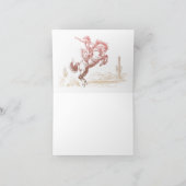 First Rodeo 1st Birthday Western Dankeskarte (Innenseite)