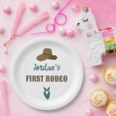 First Rodeo Birthday 1. Cowboy Western Pappteller (Party)