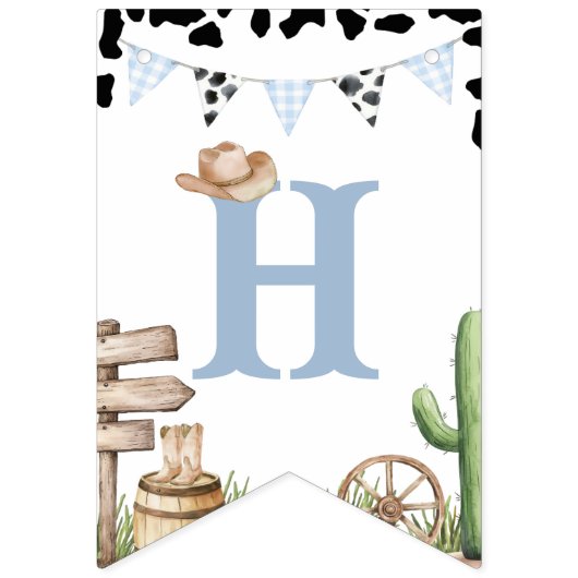 First Rodeo Birthday Bunting Banner Decor (Zweite Fahne)
