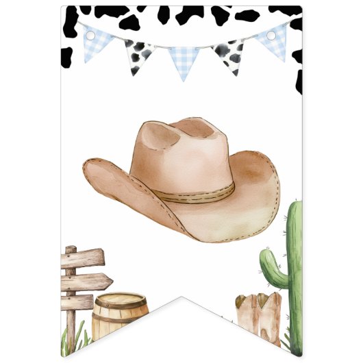 First Rodeo Birthday Bunting Banner Decor (Erste Fahne)