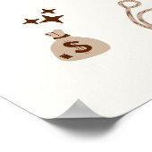 First Rodeo Birthday Girl, Fun Cowgirl Birthday Poster (Ecke)