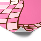 First Rodeo Birthday Girl Pink and white Poster (Ecke)