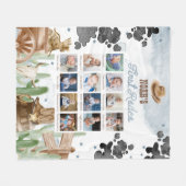 First Rodeo Birthday Rustic Monthly Photo Sign Fleecedecke (Vorderseite (Horizontal))