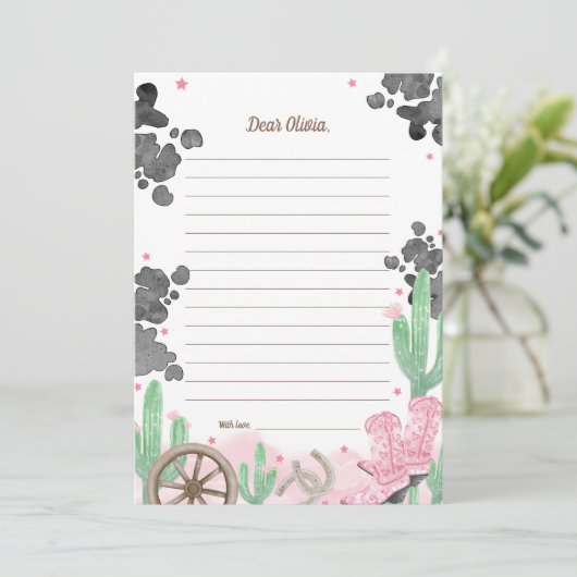 First Rodeo Boho Wild West Time Capsule Cards Einladung (Stehend Vorderseite)