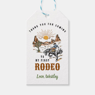 First Rodeo Boy Birthday Geschenkanhänger