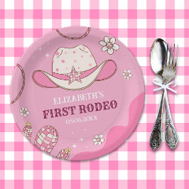 First Rodeo Celebration Girl Pink and White Pappteller