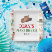 First Rodeo Cowboy 1st First Birthday Party Pappteller (Party)