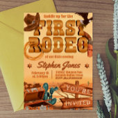 First Rodeo - Cowboy Birthday Einladung