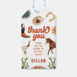First Rodeo Cowboy Birthday Geschenkanhänger
